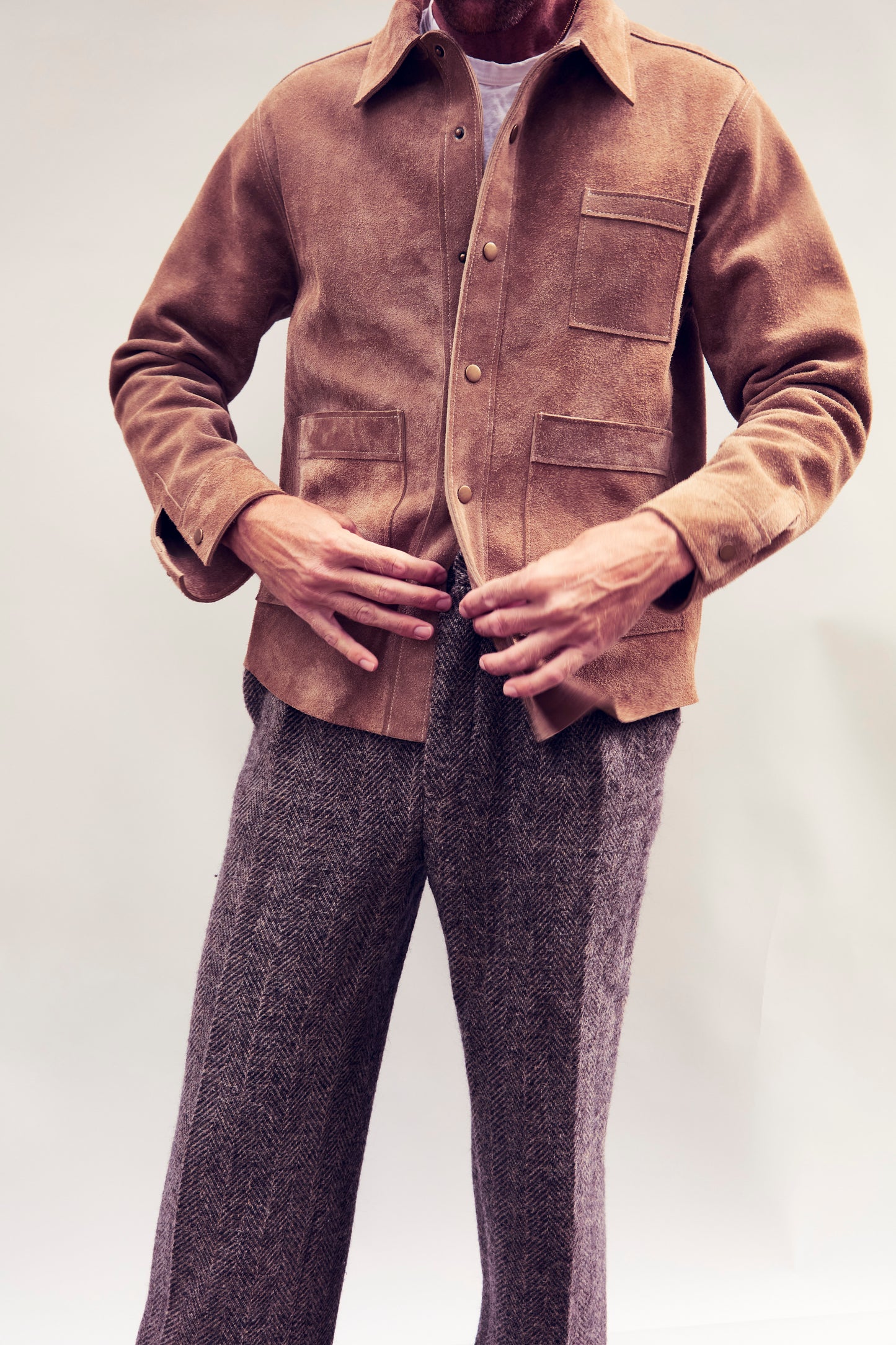 Cowhide Suede Heirloom Jacket Sand