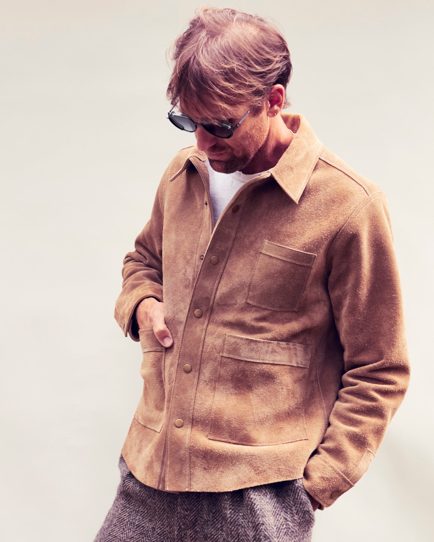 Cowhide Suede Heirloom Jacket Sand