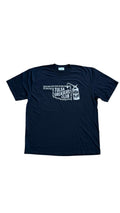 David Dangelo Caldwell black 100% cotton Tulsa Greaser's Club t-shirt with chain graphic and oil can.